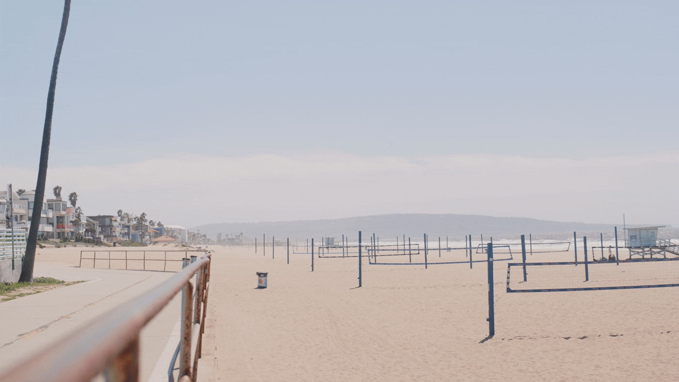Peaceful beach scene